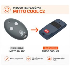 Télécommande BFT Mitto 2M 12V 433Mhz