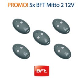 Lot de 5 Télécommandes BFT Mitto 2M 12V 433Mhz
